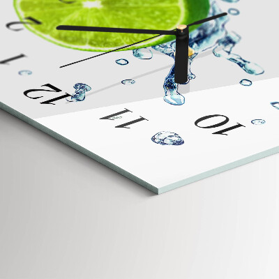 Horloge rectangulaire horizontale Menthe Citronnée