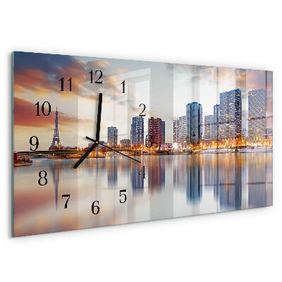 Horloge rectangulaire horizontale Paris Le Soir