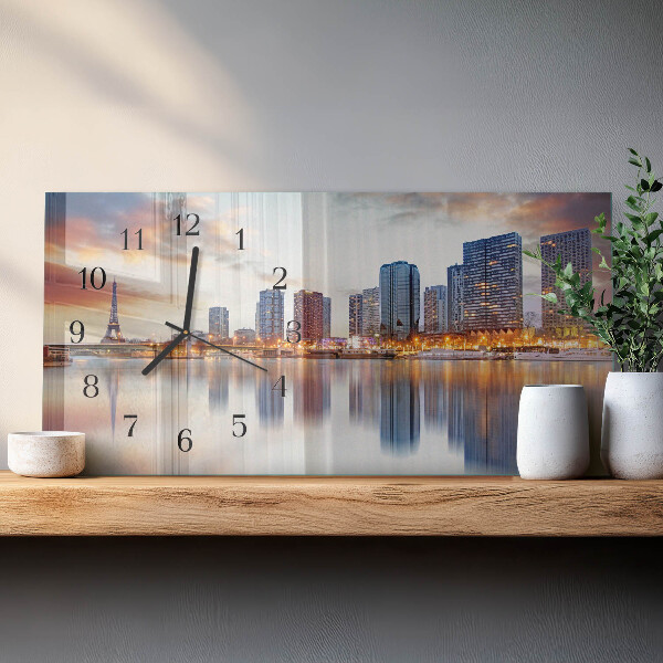 Horloge rectangulaire horizontale Paris Le Soir