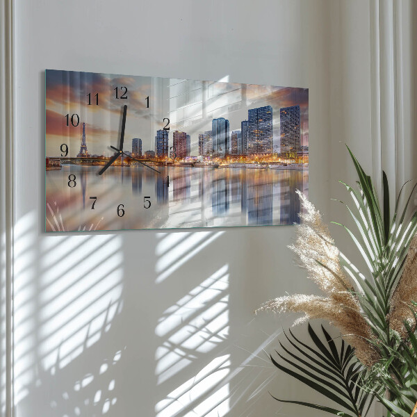 Horloge rectangulaire horizontale Paris Le Soir