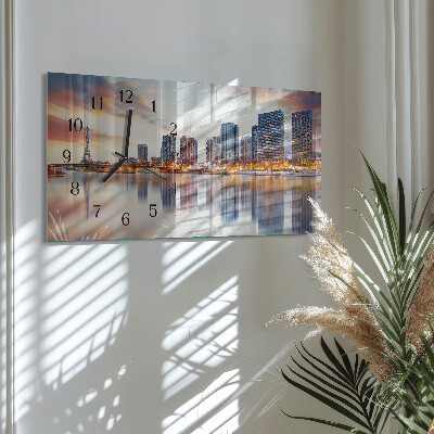 Horloge rectangulaire horizontale Paris Le Soir