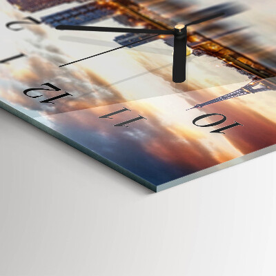 Horloge rectangulaire horizontale Paris Le Soir