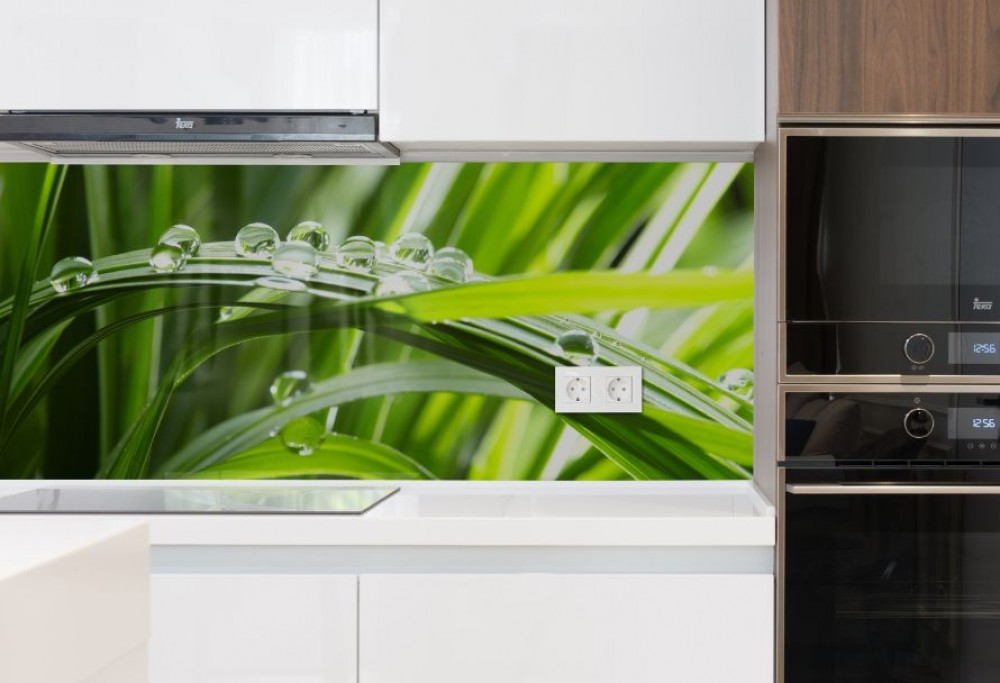 panneau de verre pour la cuisine