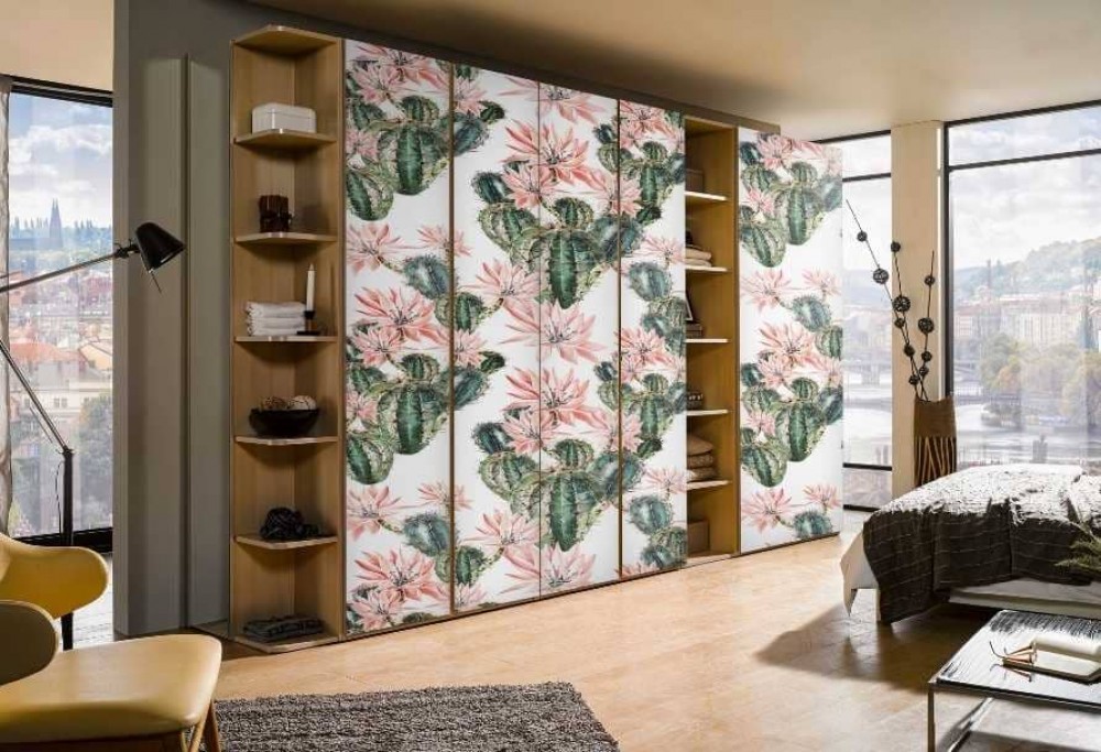 Papier peint autocollant pour armoire coulissante