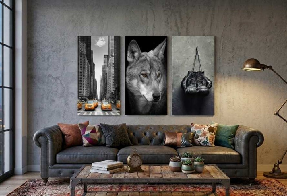 galerie de photos dans le salon